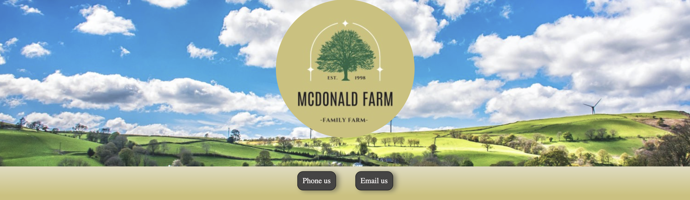 Farm business website preview